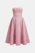Pink Floral Print Dress