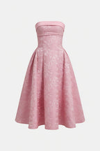 Pink Floral Print Dress