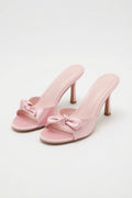 Mules con lazo rosa