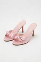 Mules con lazo rosa