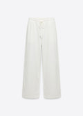 Wide-Leg White Trousers