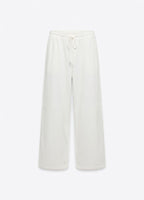 Wide-Leg White Trousers