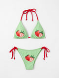 Bikini con estampado de fresas