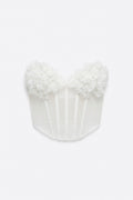 Corsé minimalista con borde floral