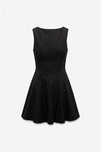 Vestido diario sin mangas de color sólido