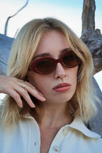 Gafas de sol acrílicas en forma de diamante a la moda