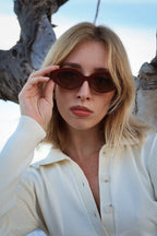 Gafas de sol acrílicas en forma de diamante a la moda