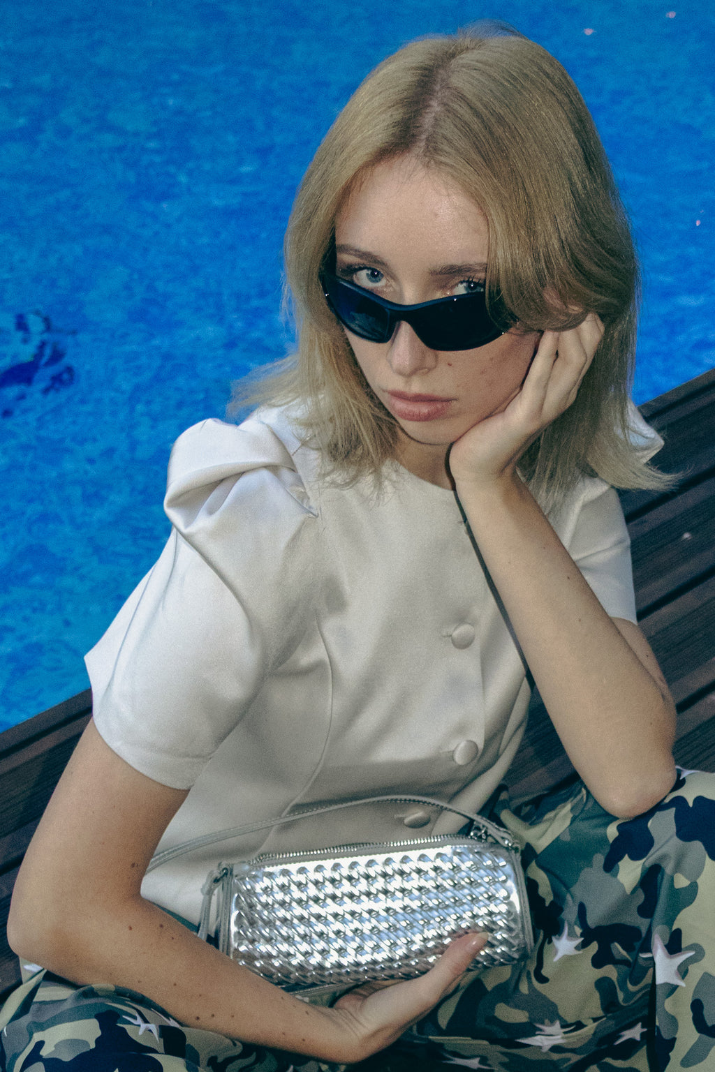 Punk-style sports sunglasses
