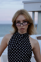 Vintage style oval full-rim glasses