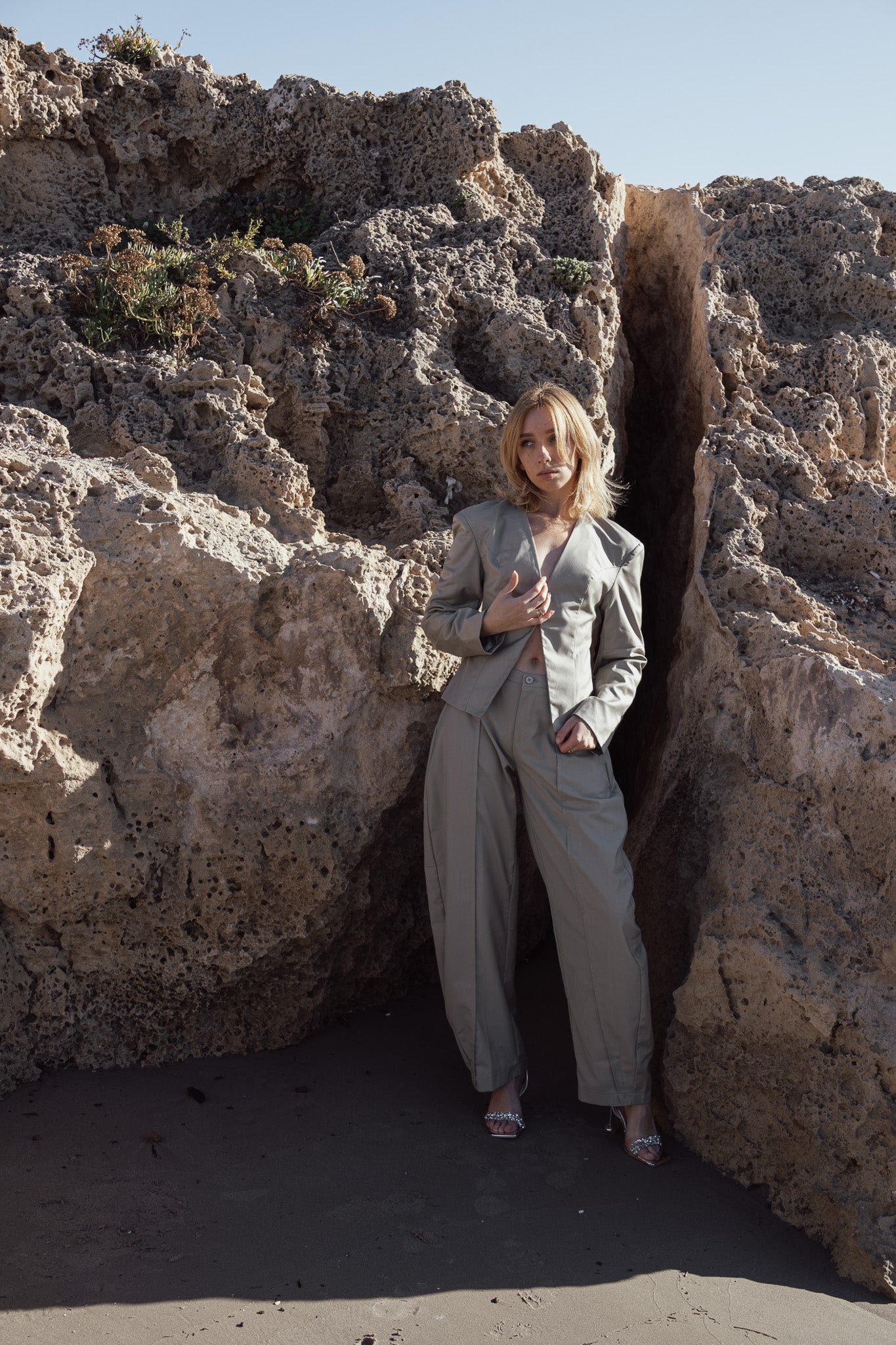 Conjunto de traje con blazer y pantalones