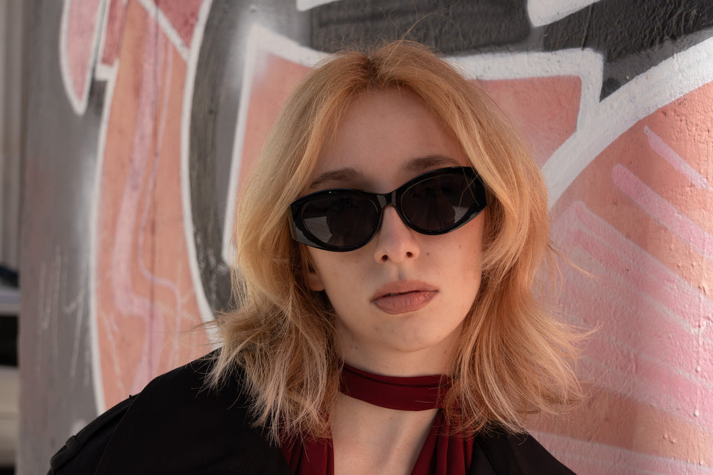 Gafas de sol estilo cat-eye negras