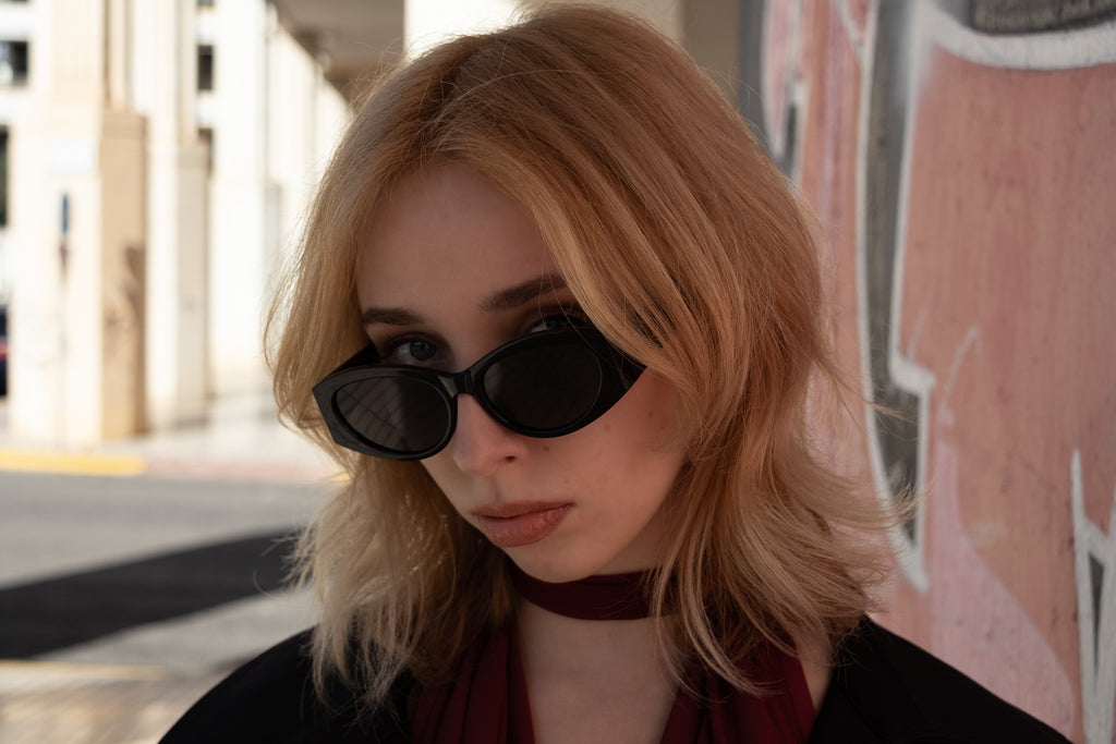 Gafas de sol estilo cat-eye negras