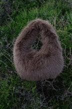 Women's handbag with faux fox fur design