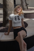 Vintage Denim Mini Skirt Shorts