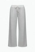 Wide-leg gray trousers for any season