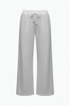 Wide-leg gray trousers for any season