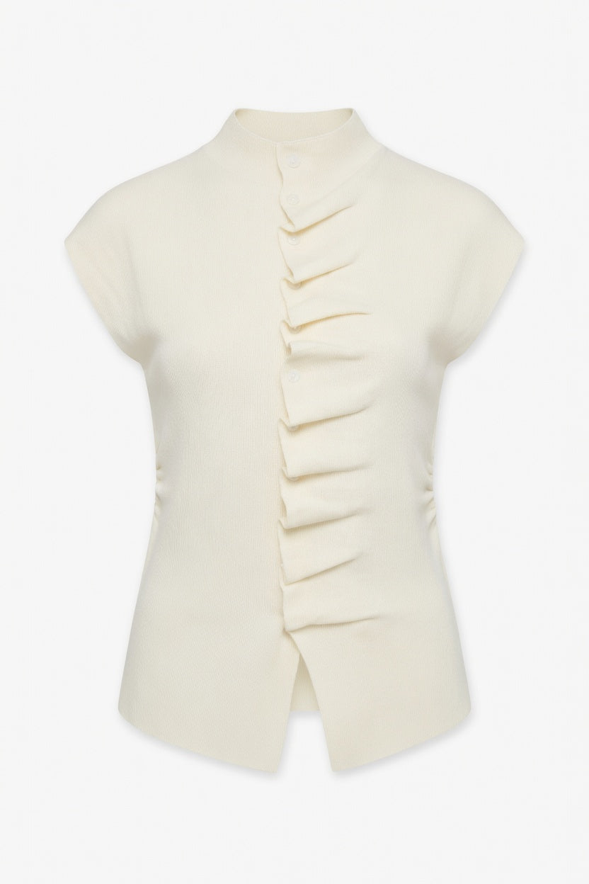 Blusa de punto estilo japonés
