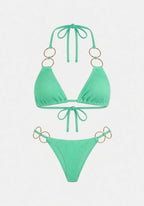 Bikini Clásico con Anillos Dorados