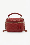Minibolso acolchado rojo