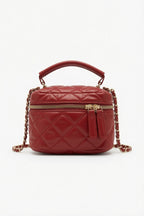 Minibolso acolchado rojo