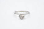 Ring with heart-shaped pendant